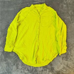 Aerie Vibrant Lime Button-Down Shirt

#1268
